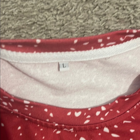 Festive Reindeer Shirt - Red & White - Picture 2 of 4